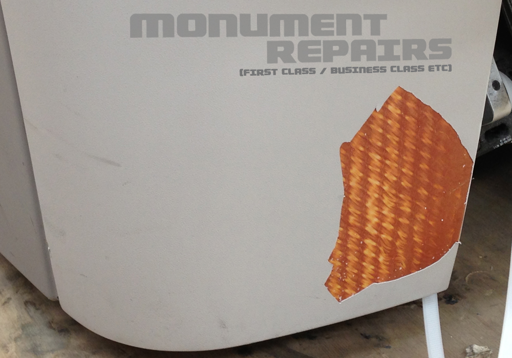 business class monument, first class monument, laminate damage,casa, easa 145 mro, ba, boeing 747, business class